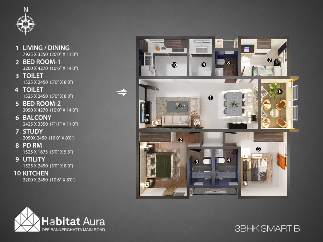 0@3 BHK SMART - B 